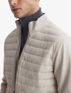 Reiss Flintoff Quilted Cotton-blend Jacket -Selfridges Store R04132628 STONE ALT04
