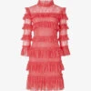 By Malina Carmine Ruffle-trim Woven Mini Dress