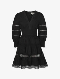 By Malina Inez V-neck Cotton Mini Dress