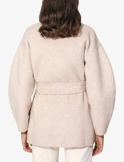 By Malina Joanna Checked Wool-blend Jacket -Selfridges Store R04133208 MACADAMIAHNDSTOOTH ALT03