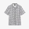 Ted Baker Mulben Floral-embroidery Short-sleeve Woven Shirt