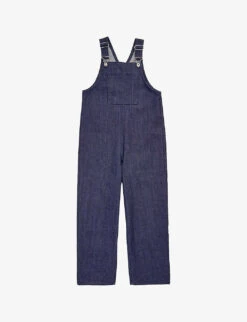 Patch-pocket Organic-cotton Denim Dungarees 1-10 Years