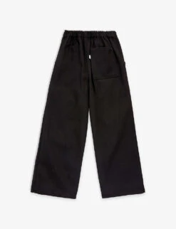 Elasticated-waist Wide-leg Organic-cotton Denim Jeans 4-10 Years -Selfridges Store R04134122 BLACK ALT02