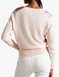 Ted Baker Graphic-print Round-neck Knitted Jumper 7 Ted Baker Graphic-print Round-neck Knitted Jumper -Selfridges Store R04134635 CORAL ALT03