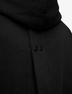 AllSaints Lee Lace-trim Organic Cotton-blend Hoody -Selfridges Store R04134808 BLACK ALT04