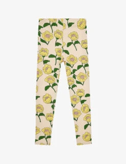 Mini Rodini Mr G Floral-print Stretch-organic-cotton Leggings 18 Months-11 Years -Selfridges Store R04135534 YELLOW ALT02