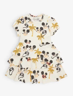 Mini Rodini Mr G Ritzratz Graphic-print Stretch-organic-cotton Dress 18 Months-9 Years