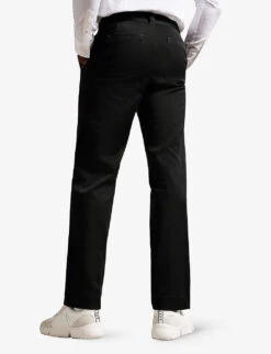 Ted Baker Sediman Straight-leg Cotton Trousers -Selfridges Store R04135886 BLACK ALT03