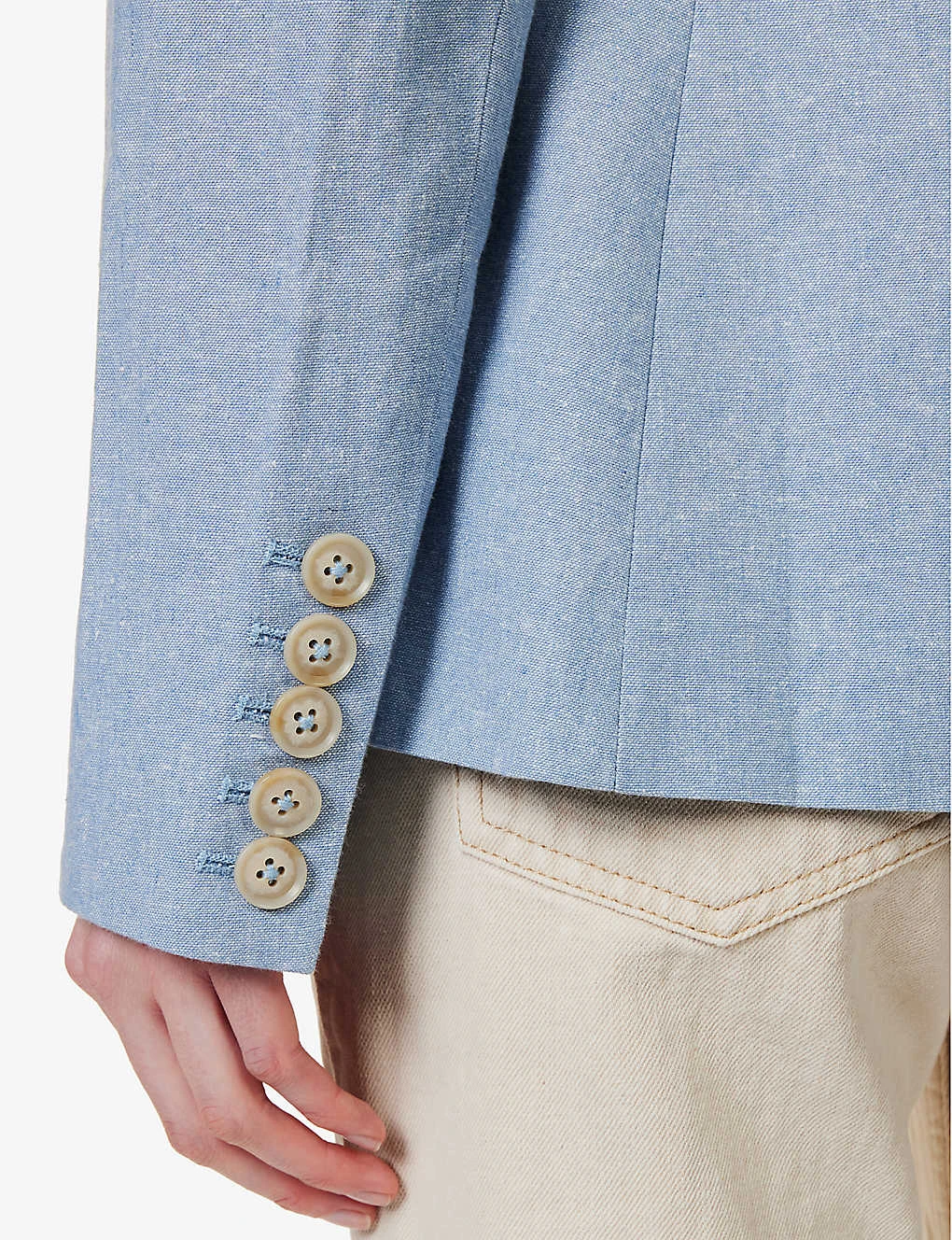 Paige Chelsee Single-breasted Linen-cotton Blend Blazer 5 Paige Chelsee Single-breasted Linen-cotton Blend Blazer - Image 5