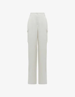 Reiss Drew Mid-rise Wide-leg Woven Combat Trousers