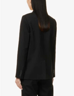 Joseph Jaden Double-breasted Stretch-wool Blazer -Selfridges Store R04140081 BLACK ALT03