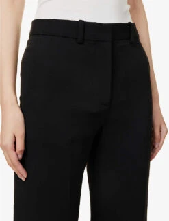 Joseph Morissey Straight-leg High-rise Stretch-woven Trousers -Selfridges Store R04140082 BLACK ALT04