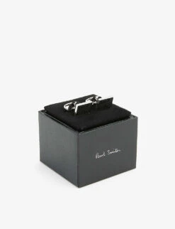 PAUL SMITH Brand-embossed Copper And Zinc Cufflinks 5 PAUL SMITH Brand-embossed Copper And Zinc Cufflinks -Selfridges Store R04142570 BLACK ALT02