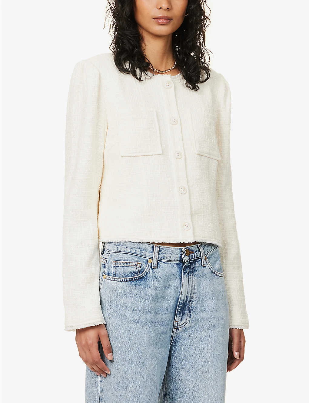 Paige Cambridge Cropped Cotton-rayon Blend Jacket 3 Paige Cambridge Cropped Cotton-rayon Blend Jacket - Image 3