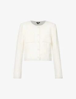 Paige Cambridge Cropped Cotton-rayon Blend Jacket