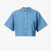 FRAME Faded-wash Boxy-fit Cotton And Linen-blend Shirt