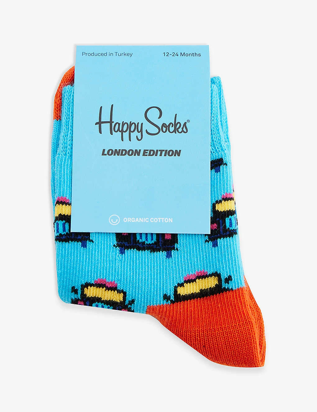 Happy Socks London Taxi Ankle-rise Stretch-organic-cotton Blend Socks 12 Months-9 Years 1 Happy Socks London Taxi Ankle-rise Stretch-organic-cotton Blend Socks 12 Months-9 Years