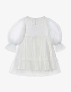 Neva Tulle Dress 4-11 Years -Selfridges Store R04148905 MILK ALT02