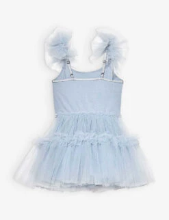 Divinity Ruffle-tulle Embellished Woven Tutu Dress 3-24 Months -Selfridges Store R04148907 BLUEDUSK ALT02