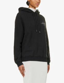 Bling Rhinestone-embellished Cotton Hoody -Selfridges Store R04148950 BLACKWHITE ALT02