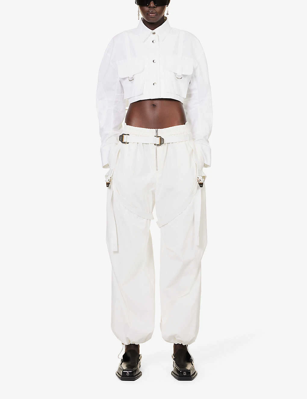 Cropped Patch-pocket Cotton Shirt 2 Cropped Patch-pocket Cotton Shirt - Image 2