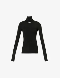 Stamp Logo-print Stretch-jersey Top