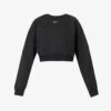 Stamp Cropped Cotton-jersey Sweatshirt