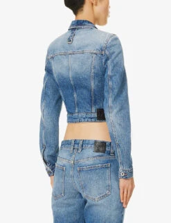 Cargo Brand-patch Regular-fit Denim Jacket -Selfridges Store R04149026 BLUE ALT03