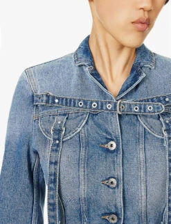 Cargo Brand-patch Regular-fit Denim Jacket -Selfridges Store R04149026 BLUE ALT04