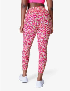 Sweaty Betty Power 7/8 Dab-print High-rise Skinny Stretch-nylon Leggings -Selfridges Store R04150348 PINKDABPRINT ALT03