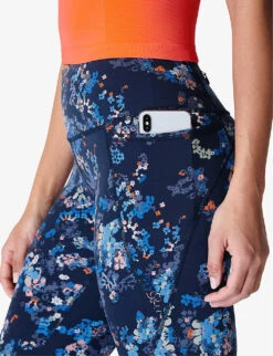 Sweaty Betty Power Workout Graphic-print High-rise Stretch-jersey Leggings -Selfridges Store R04150352 BLUEFLORALPRINT ALT04