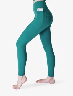 Sweaty Betty Super Soft Flow Ribbed Stretch-woven Yoga Leggings -Selfridges Store R04150379 AGATEBLUE ALT02