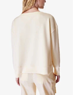 Sweaty Betty CloudWeight Lightweight Relaxed-fit Stretch Recycled-polyester Jumper -Selfridges Store R04150495 SHELLWHITE ALT03