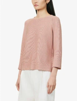 Weekend Max Mara Addotto Relaxed-fit Cotton Jumper -Selfridges Store R04151200 PEACH ALT02