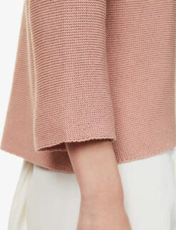 Weekend Max Mara Addotto Relaxed-fit Cotton Jumper -Selfridges Store R04151200 PEACH ALT04