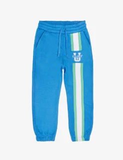 Benetton Brand-print Regular-fit Woven-blend Jogging Bottoms 6-14 Years