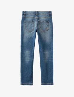 Benetton Slim-fit Mid-rise Stretch-denim Jeans 6-14 Years -Selfridges Store R04151601 BLUEDENIM ALT02