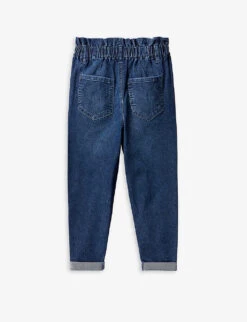 Benetton Basket-waist Wide-leg Stretch-denim Jeans 6-14 Years -Selfridges Store R04151602 BLUEDENIM ALT02