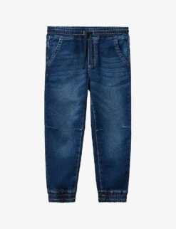 Benetton Elasticated-waist Soft-feel Stretch-denim Jeans 6-14 Years