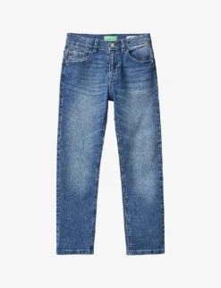Benetton Regular-fit Straight-leg Stretch-denim Jeans 6-14 Years