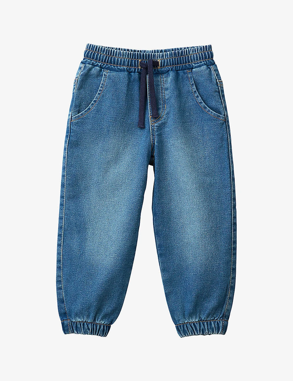 Benetton Elasticated-waist Drawstring Stretch-denim Jeans 1-6 Years 1 Benetton Elasticated-waist Drawstring Stretch-denim Jeans 1-6 Years