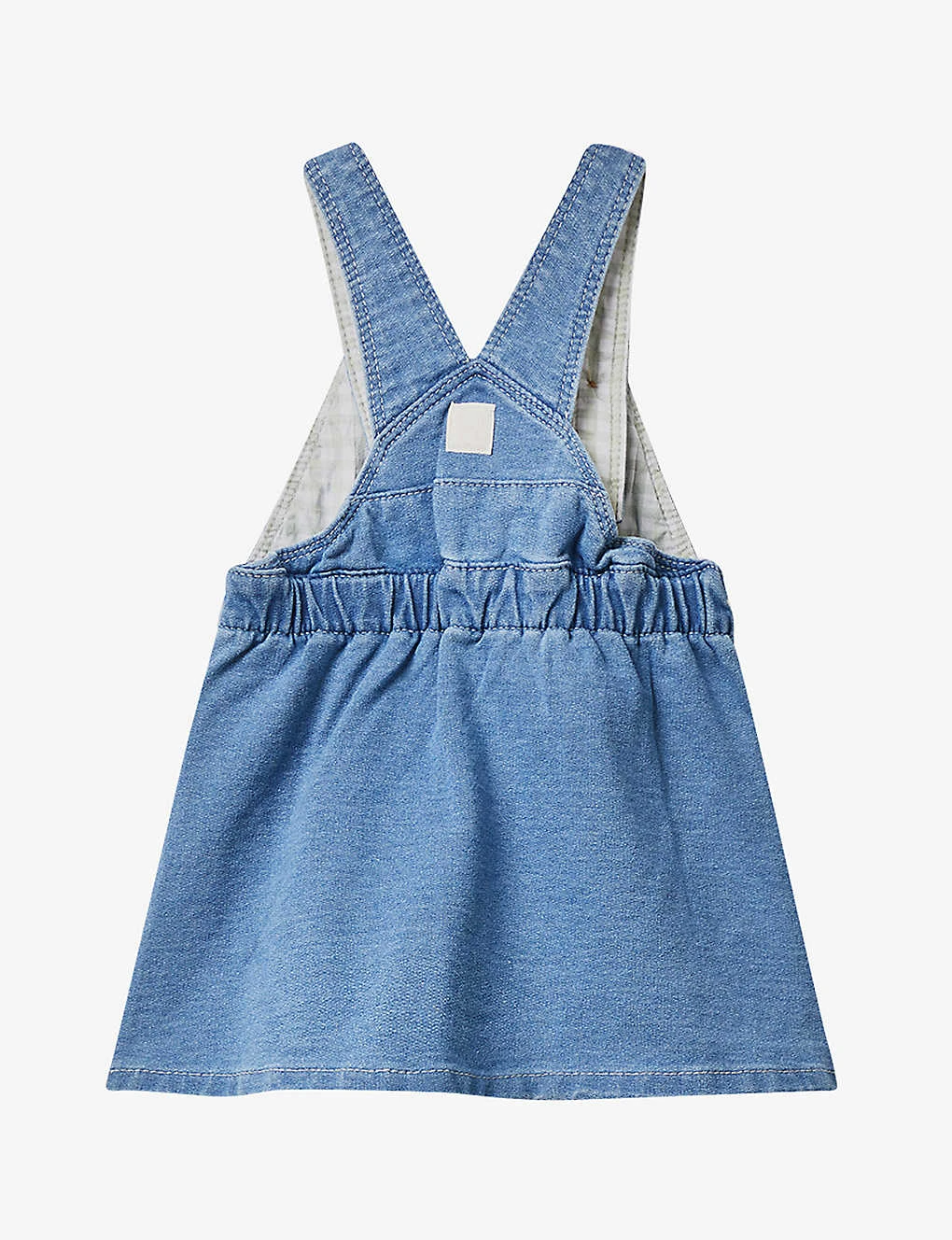 Benetton Heart-pocket A-line Stretch-denim Pinafore Dress 1-18 Months 3 Benetton Heart-pocket A-line Stretch-denim Pinafore Dress 1-18 Months - Image 3