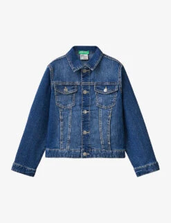 Benetton Regular-fit Long-sleeve Stretch-denim Jacket 6-14 Years