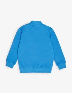 Benetton Brand-print Funnel-neck Jersey Jacket 6-14 Years 5 Benetton Brand-print Funnel-neck Jersey Jacket 6-14 Years -Selfridges Store R04151643 BLUE ALT02
