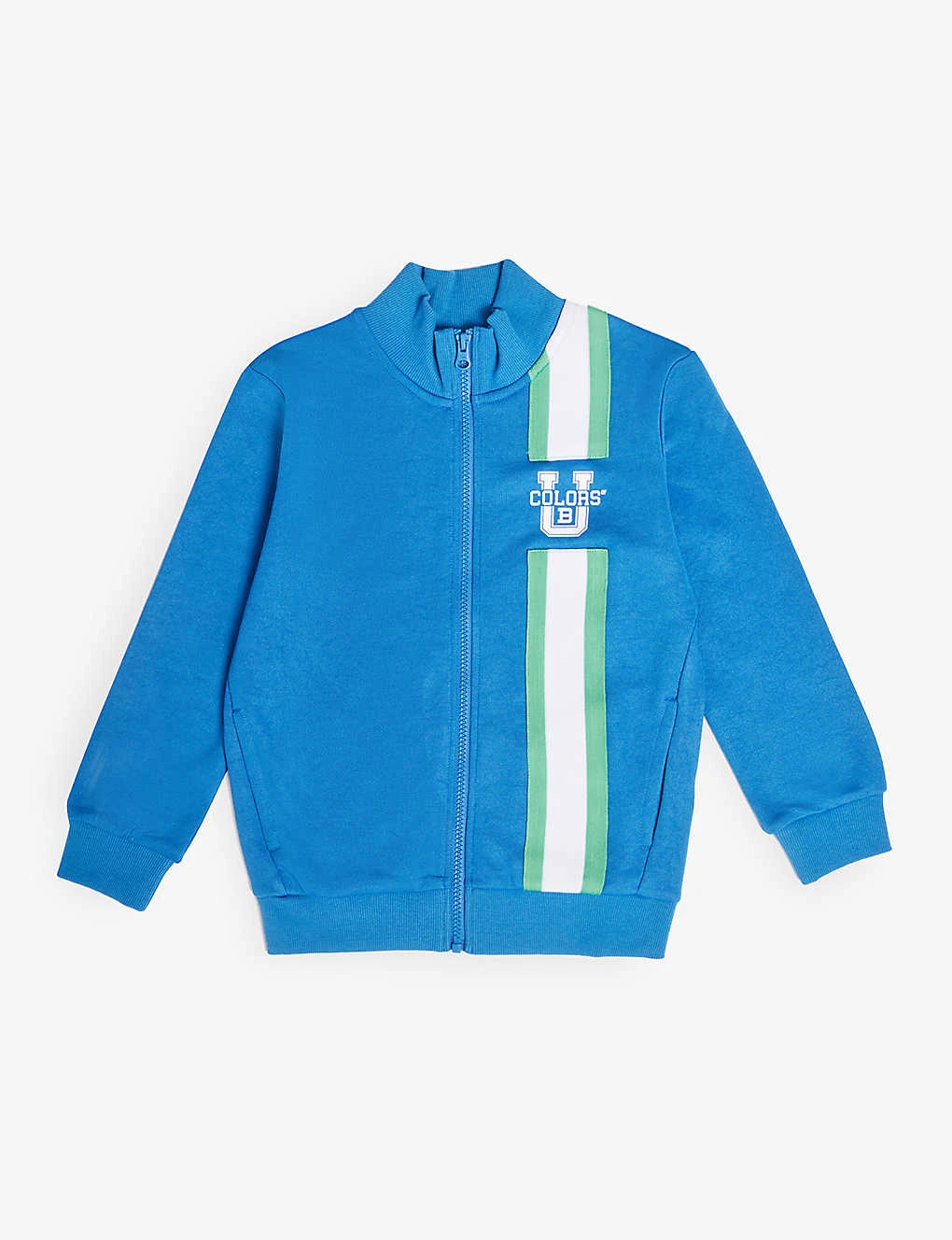 Benetton Brand-print Funnel-neck Jersey Jacket 6-14 Years 1 Benetton Brand-print Funnel-neck Jersey Jacket 6-14 Years