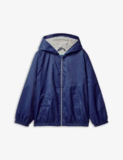 Benetton Logo-print Hooded Nylon Jacket 6-14 Years
