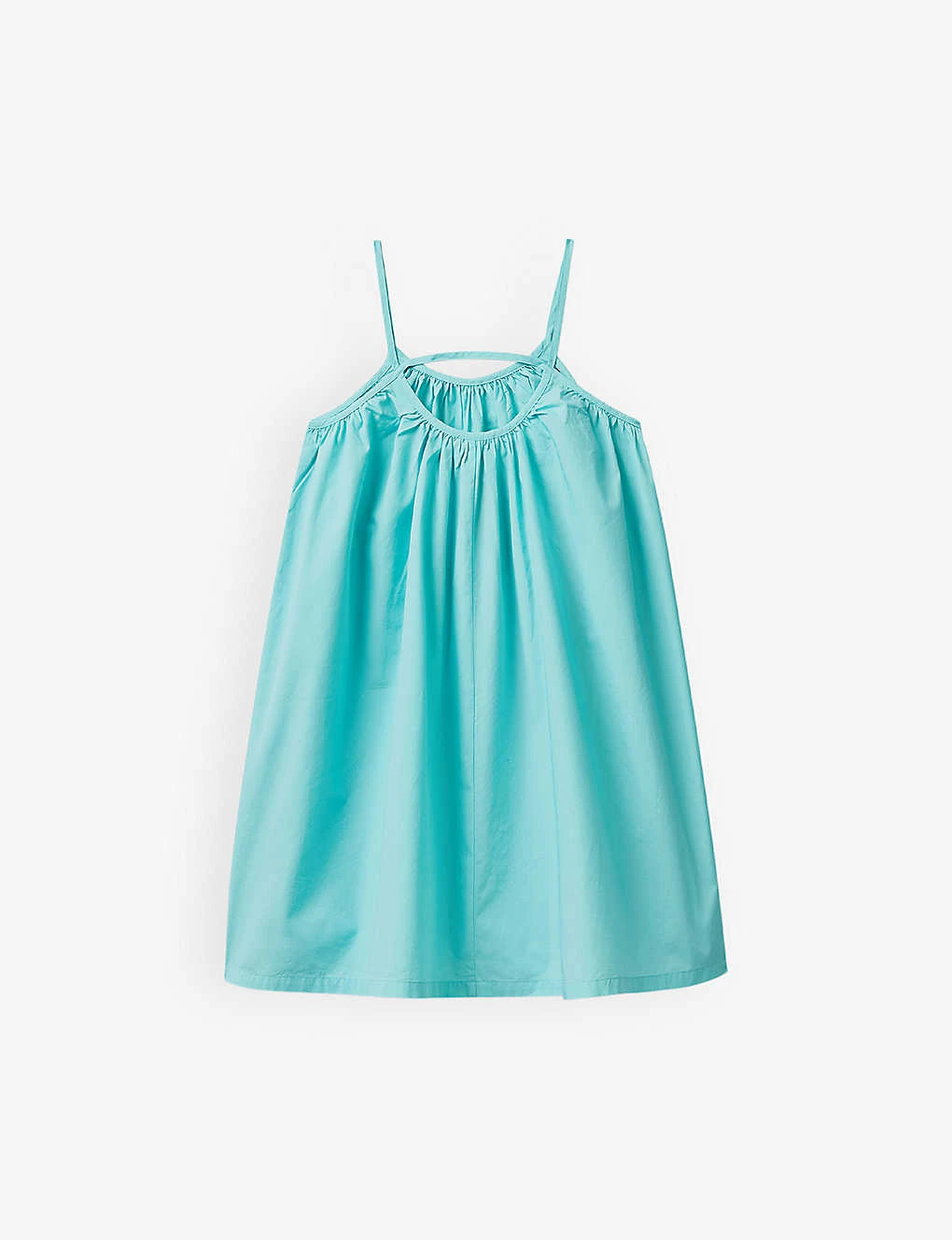 Benetton Sleeveless Cotton Trapeze Dress 6-14 Years 2 Benetton Sleeveless Cotton Trapeze Dress 6-14 Years - Image 2