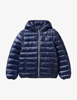 Benetton Logo-embroidered Padded Shell Jacket 6-14 Years