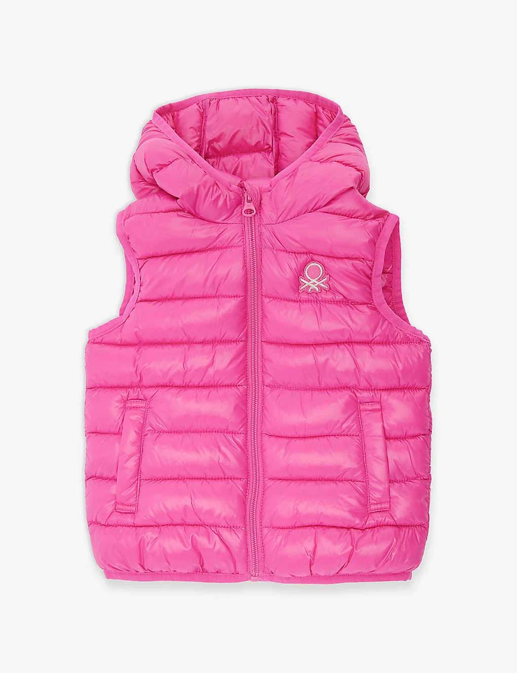 Benetton Brand-embroidered Sleeveless Padded Shell Gilet 1-6 Years 1 Benetton Brand-embroidered Sleeveless Padded Shell Gilet 1-6 Years