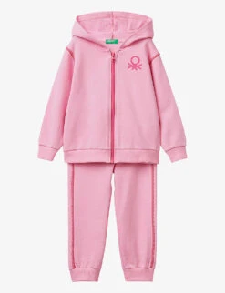 Benetton Logo-print Cotton-jersey Tracksuit 1-6 Years